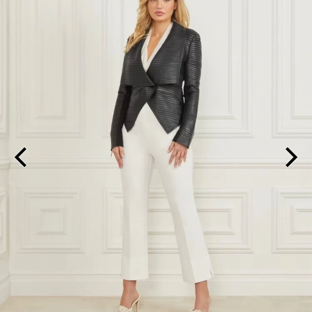 Marciano Shayna Drape Leather Jacket - Picture 3 of 9